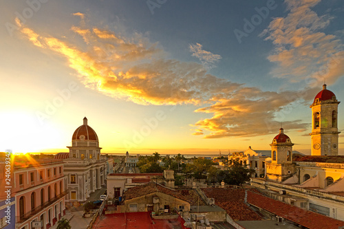 Vászonkép Panorama Stadt Cienfuegos
