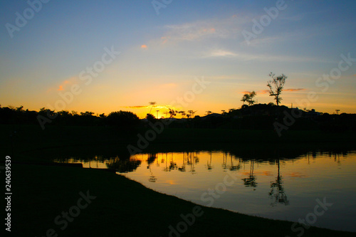 sunrise in the summer Natural evening lighting