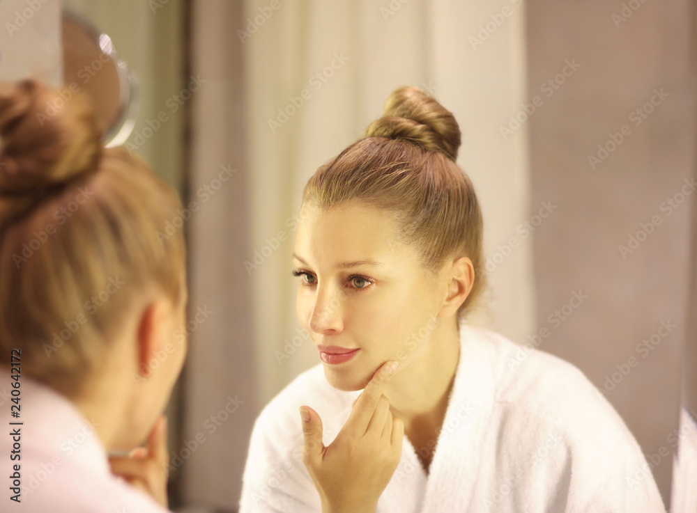 Magic anti-aging cream.Applying the cream Magic anti-aging cream.Applying the cream
