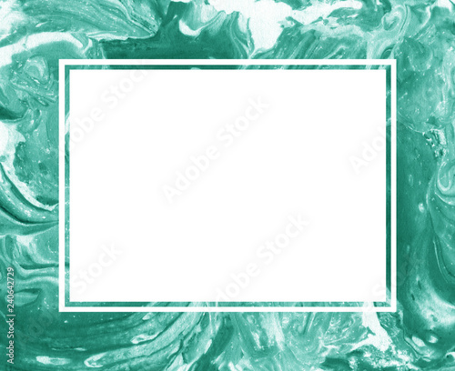 Hand painted marble frame.