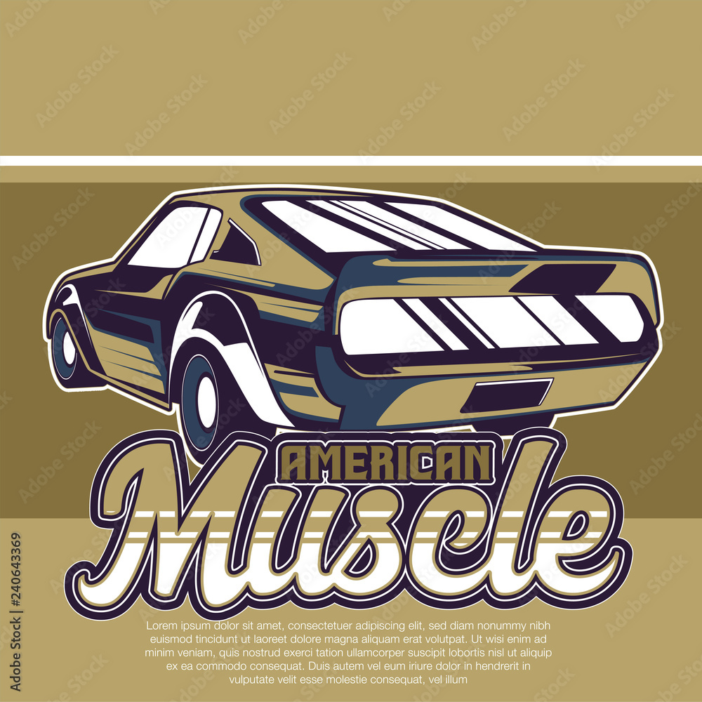Fototapeta premium Original vector illustration of an American muscle car