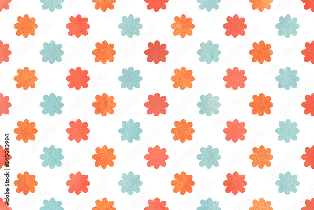 Watercolor flowers pattern. Watercolor flowers pattern.