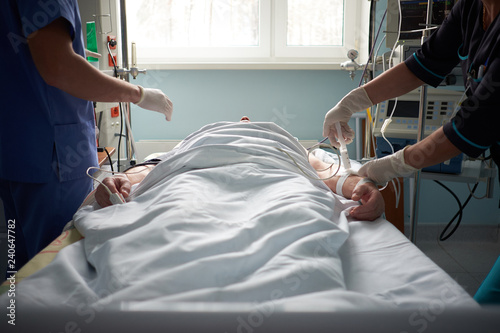 Patient is treated in icu photo