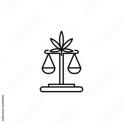 balance, weigher, marijuana outline icon. Can be used for web, logo, mobile app, UI, UX