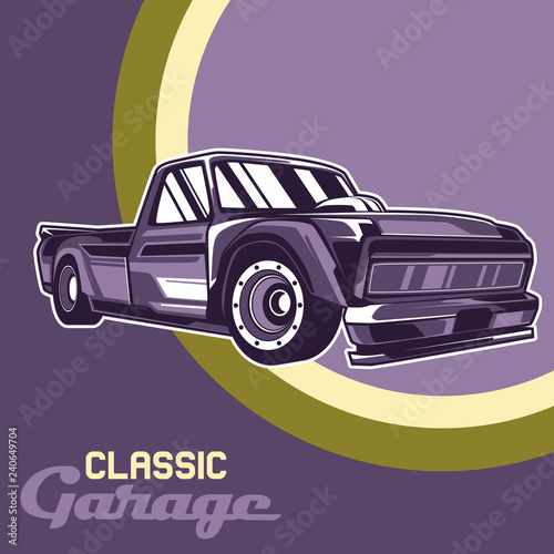 Retro style muscle car - Vector