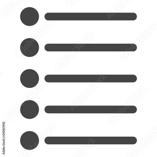 Items vector icon on a white background. An isolated flat icon illustration of items with nobody.