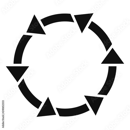 Rotate arrows vector icon on a white background. An isolated flat icon illustration of rotate arrows with nobody.