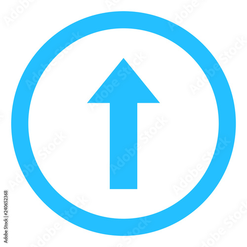 Free Download Rounded arrow up vector illustration on a white background. An isolated flat icon illustration of rounded arrow up with nobody. - GFXLoad