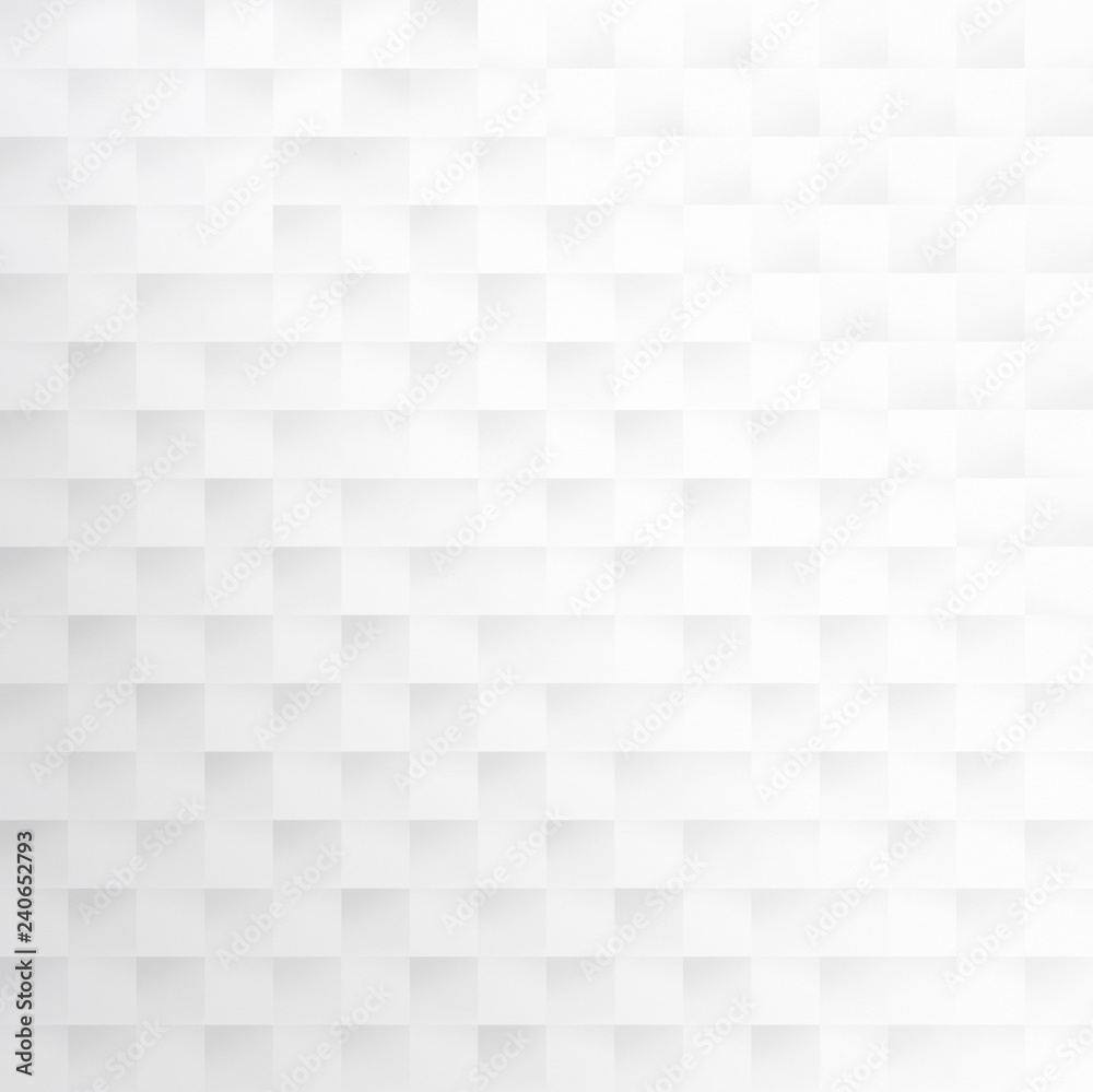 Abstract white and light gray geometric background with squares. Abstract white and light gray geometric background with squares.