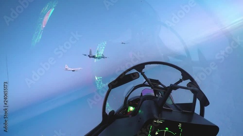 Three aircraft maneuvering in the frame