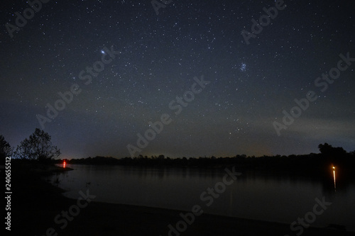 starry sky on the river