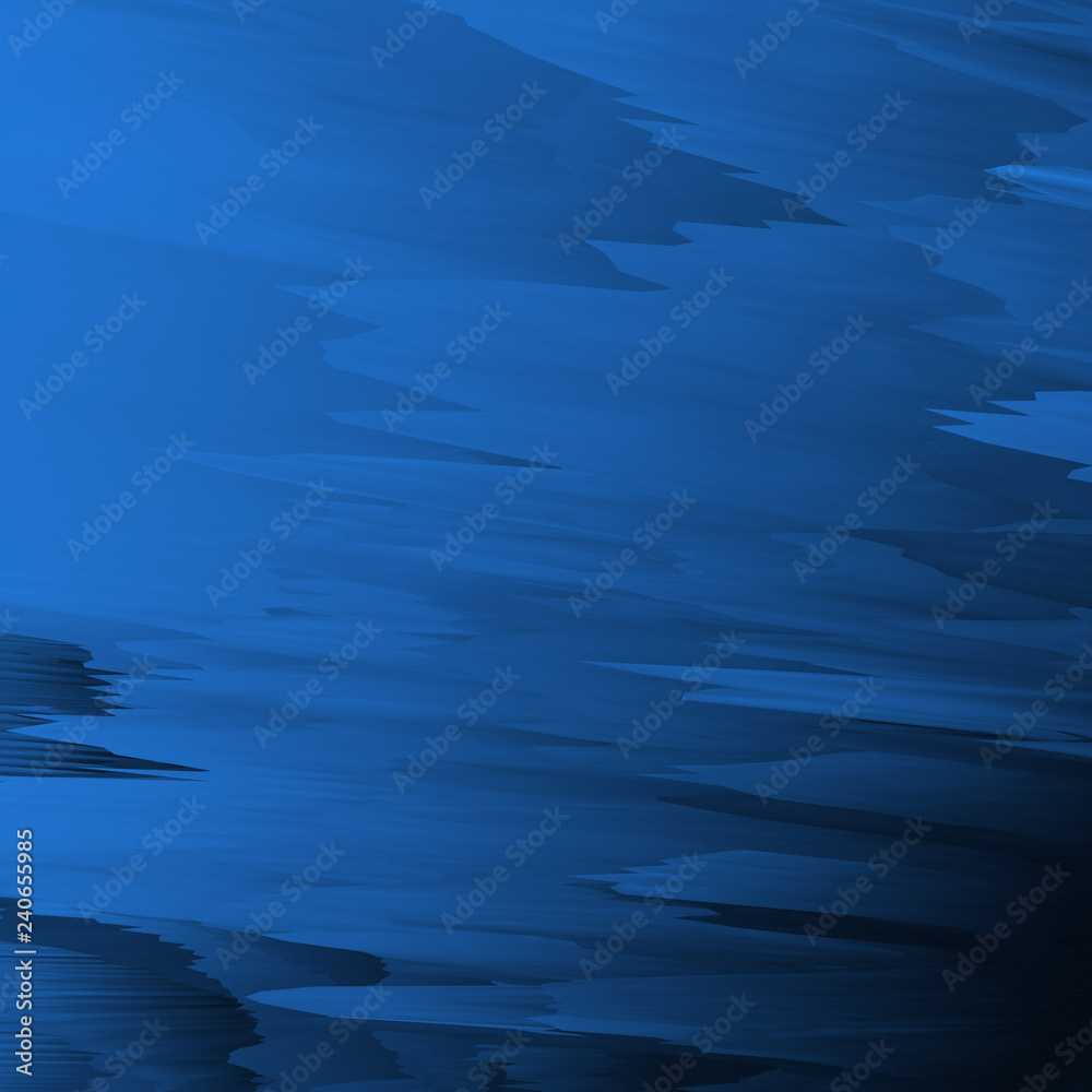 Obraz premium Abstract blue with black digital screen glitch effect texture.
