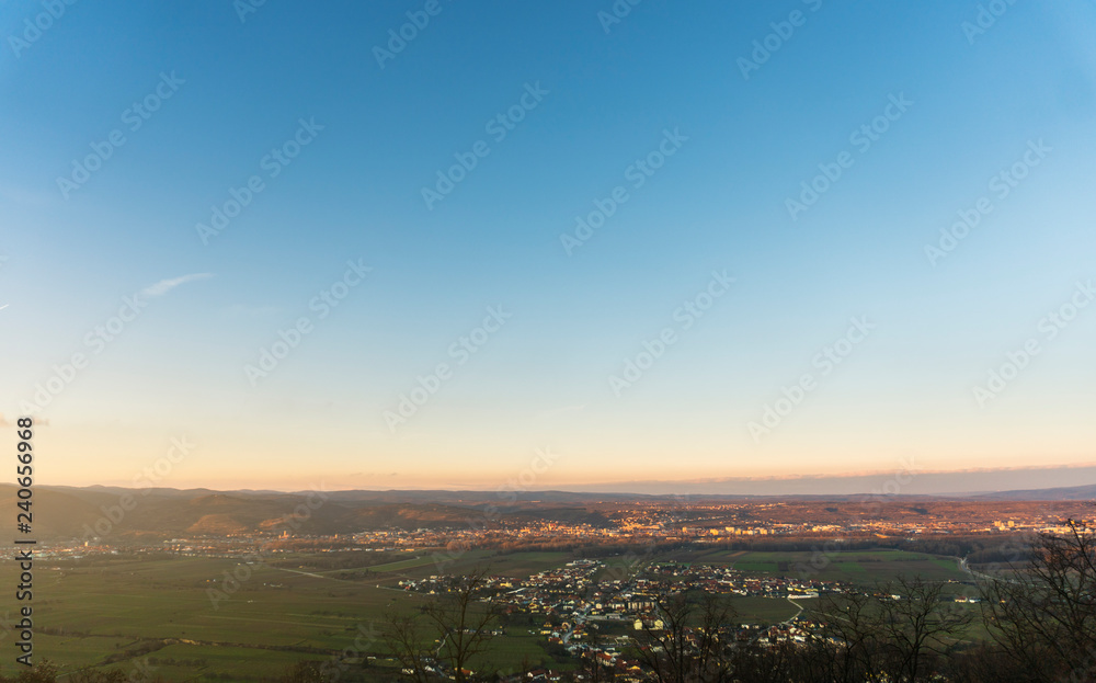 Sonnenuntergang, Ausblick, Natur, Landschaft, Krems