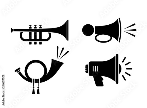Horn sound vector icon