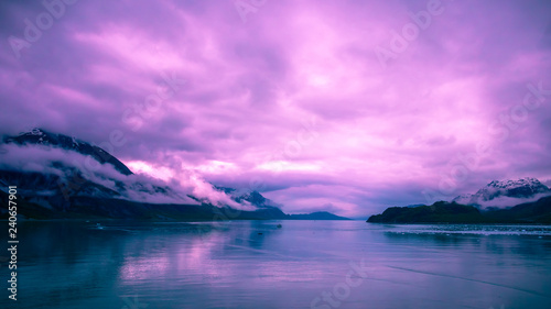 Cool Alaskan Bay Moody Sunrise
