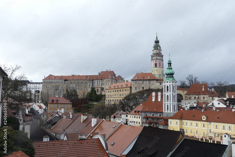 Blick auf die Altstadt Krumau, Tschechien