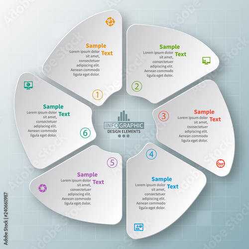 Abstract 3D Paper Infographics. Business template .Vector illustration