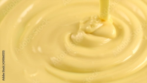 Wallpaper Mural White molten chocolate. Pouring melted liquid premium white chocolate. Confectionery. Slow motion. 3840X2160 4K UHD video footage Torontodigital.ca