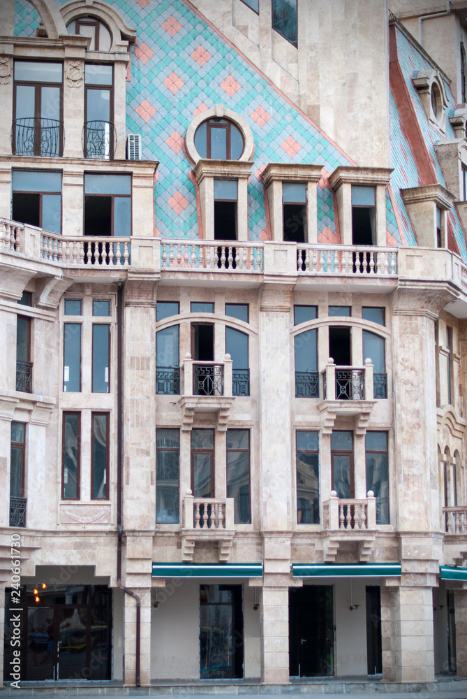 facade of building on europe square in batumi