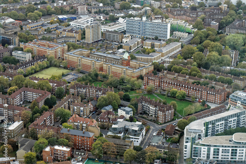 Aerial view of Southwark district - London, UK