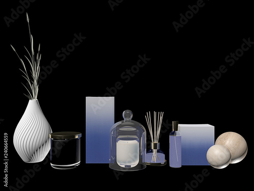 3d render cosmetics and parfumes photo