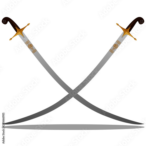 Turkish - Ottoman curved sword "kilij" or sabre.
