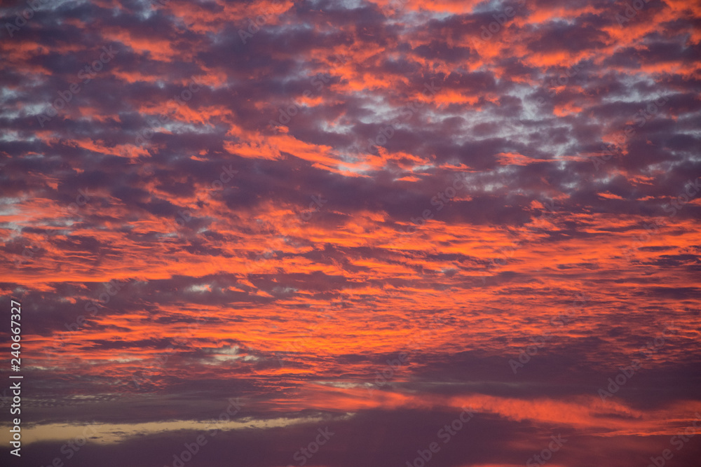 Fototapeta premium Fiery sunrise over the bay near Punta de Mita, near Bucerias and Puerta Vallarta, Mexico
