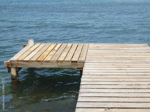 Wall Mural Wooden Dock in Pandy Town, Roatan