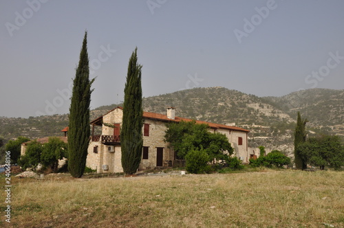 The beautiful Orthodox Moni Amasgou monastery in Cyprus photo