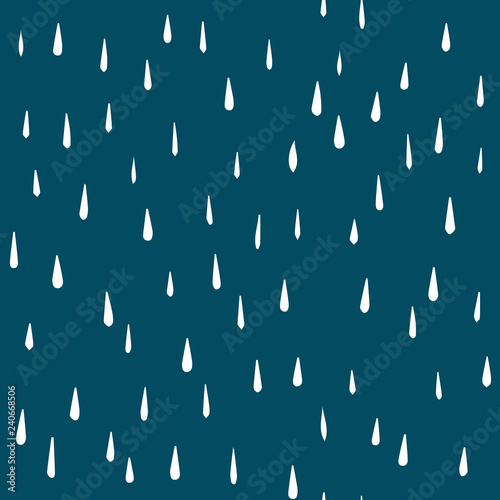 rain drops doodles pattern