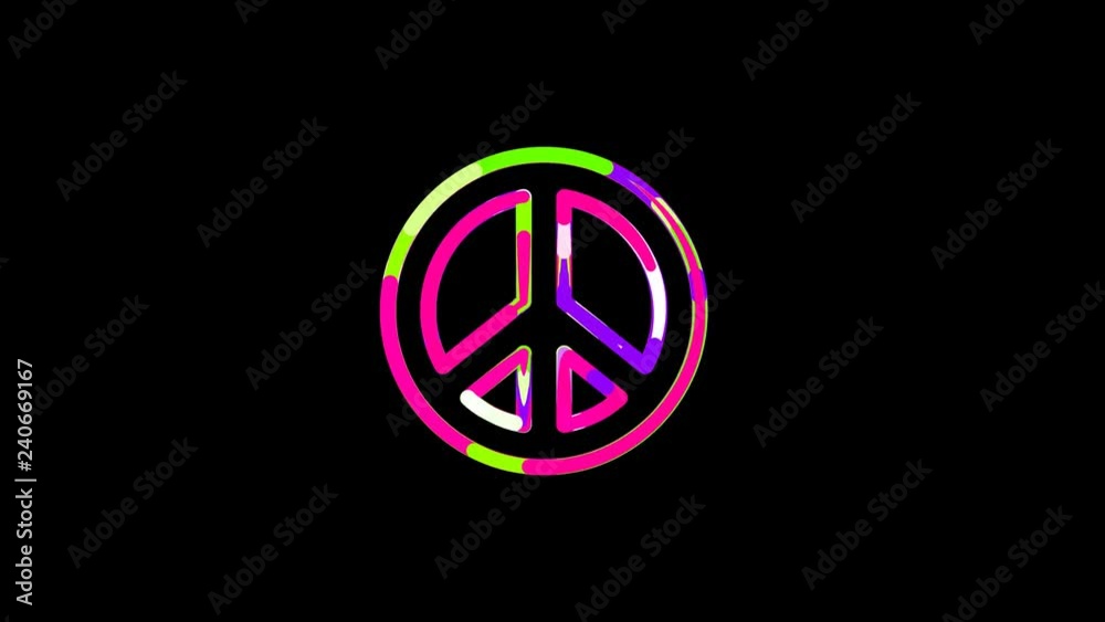 Circles gather in symbol peace. After it crumbles in a line and moves to the camera. Alpha channel black Circles gather in symbol peace. After it crumbles in a line and moves to the camera. Alpha channel black