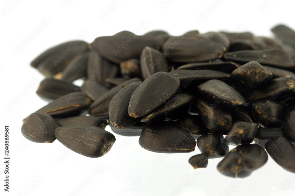 sunflower seeds isolated on white background sunflower seeds isolated on white background