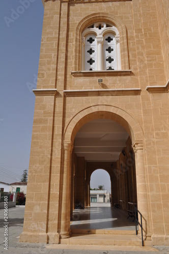 The beautiful Orthodox Old Church of Chryseleousa Panagia in Cyprus photo