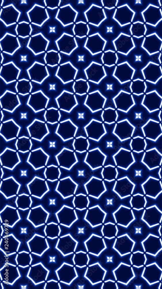 Naklejka premium Ornate geometric pattern and abstract colored background