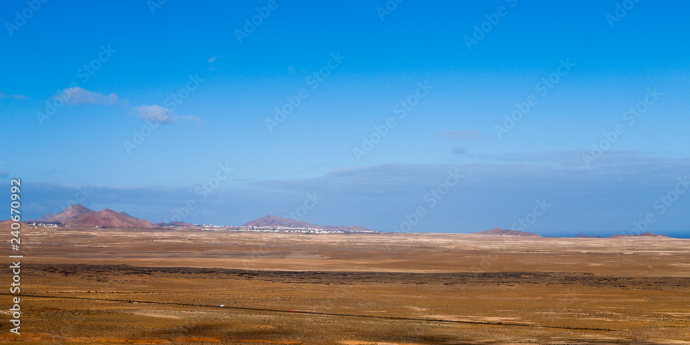 panoramic view of the island of lanzarote panoramic view of the island of lanzarote