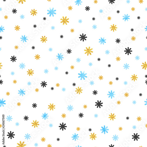 Seamless snowflakes pattern...