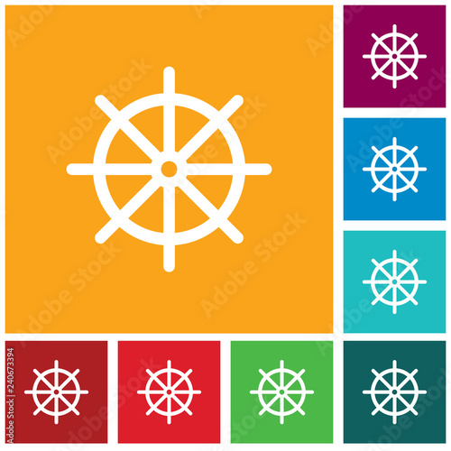 Boat steering wheel icon