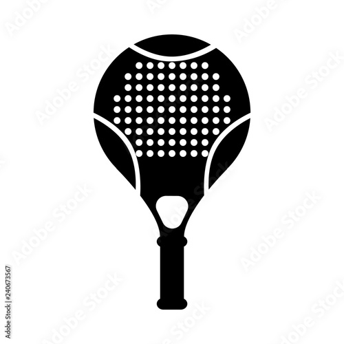 Vector tennis, squash racquet silhouette icon. Table game equipment. Professional sport, classic racket for official competitions and tournaments. Isolated illustration