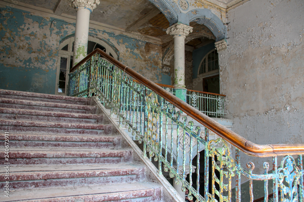 Obraz premium Ruins of Beelitz-Heilstätten Lost place Berlin Brandenburg;