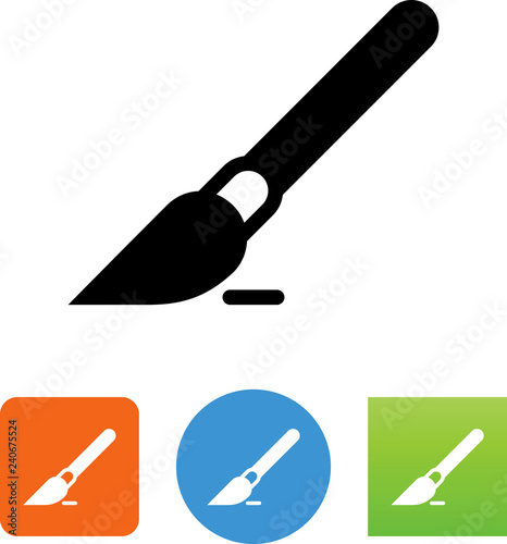Artist's Paint Brush Icon - Illustration