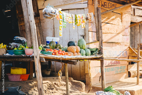 Fruit stand in Entebbe, Uganda