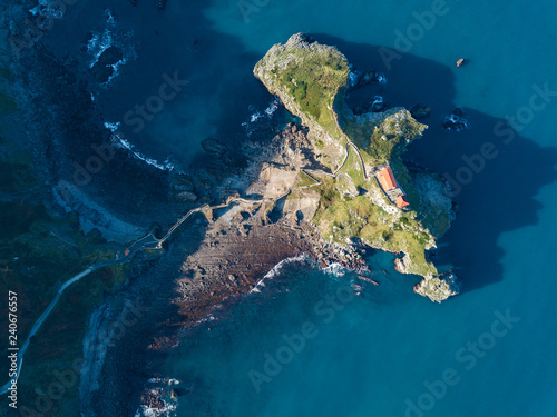 aerial view of gaztelugatxe island, Spain