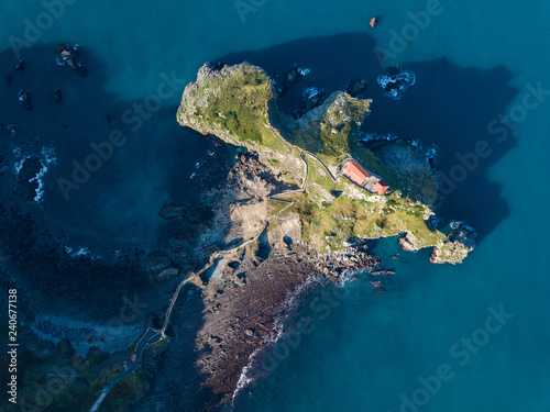 aerial view of gaztelugatxe island, Spain