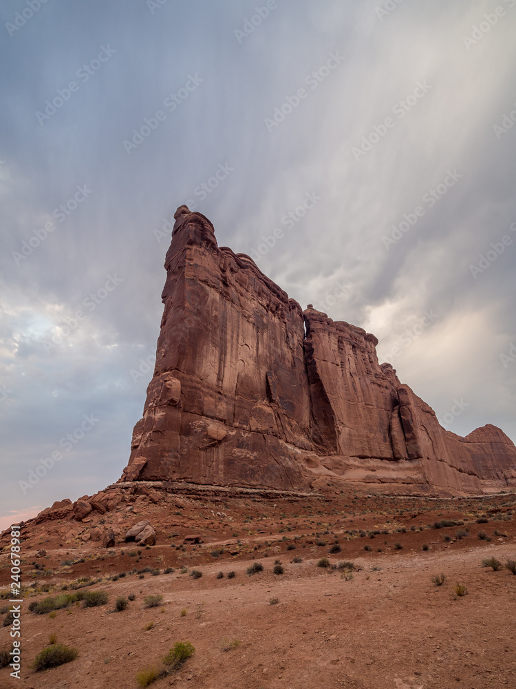 Geological formations in Arches National Park
