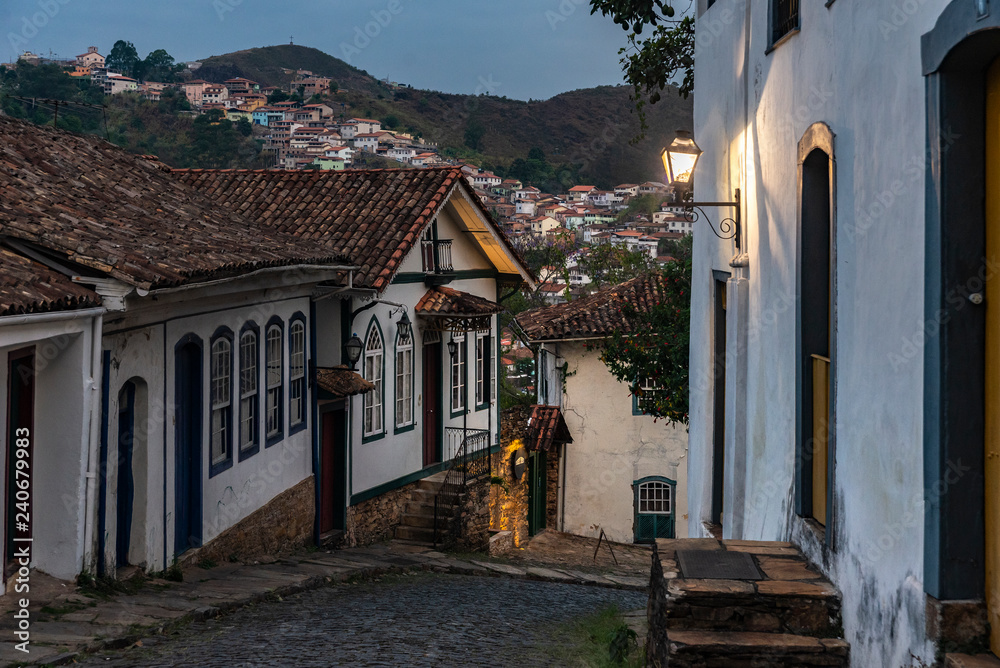 Colonial brazilian street of Ouro Preto