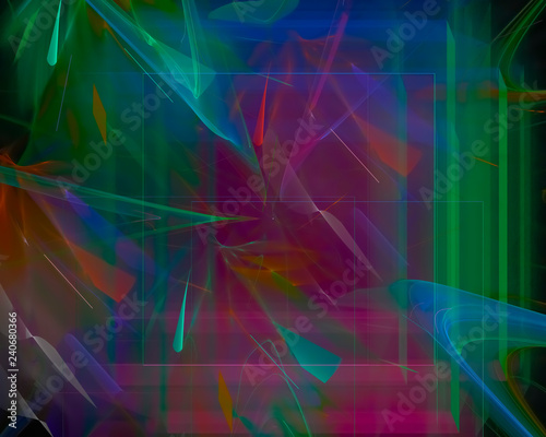 abstract digital fractal, beautiful design, party