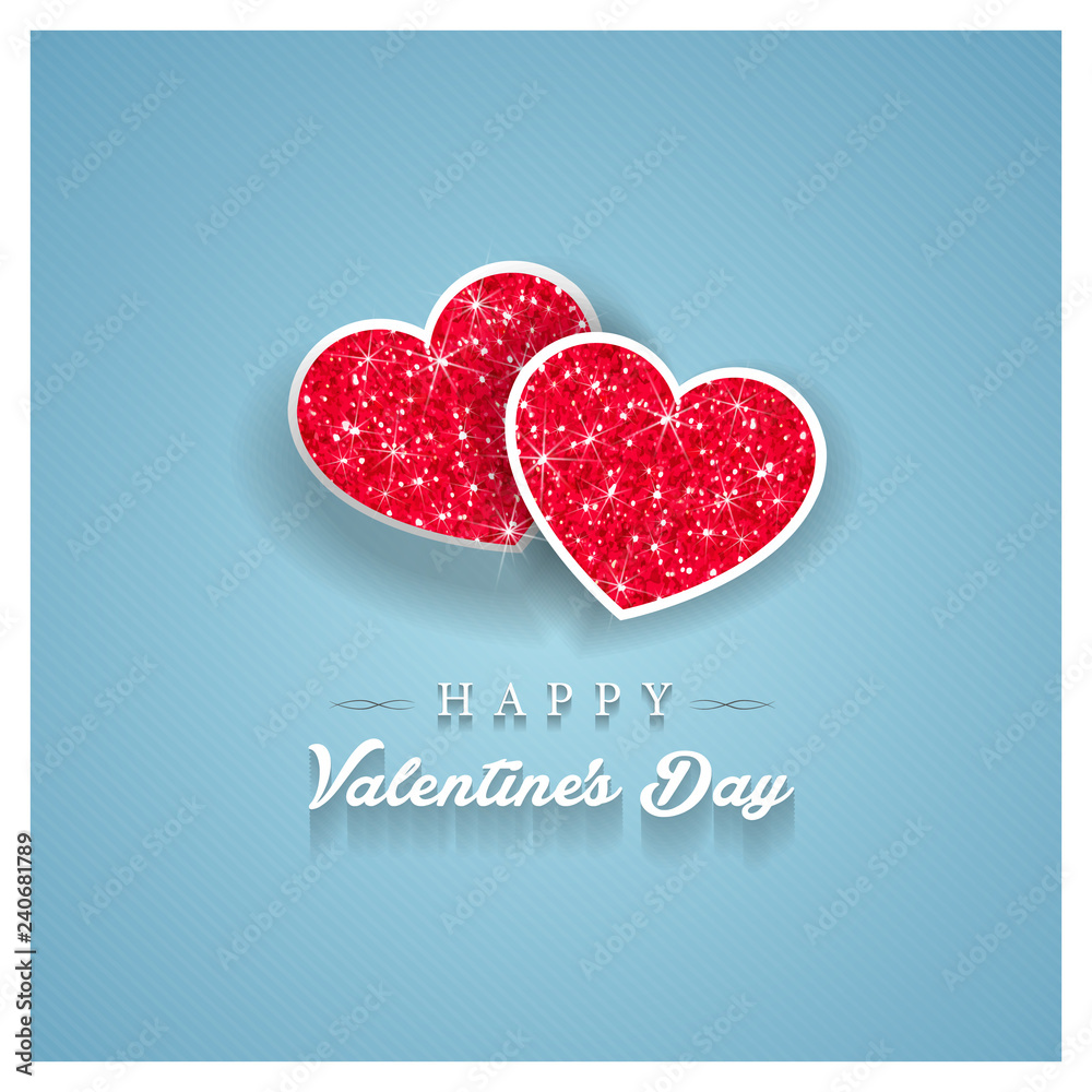 valentines day, 14th February, glowing heart romantic love day Celebration card vector illustration valentines day, 14th February, glowing heart romantic love day Celebration card vector illustration