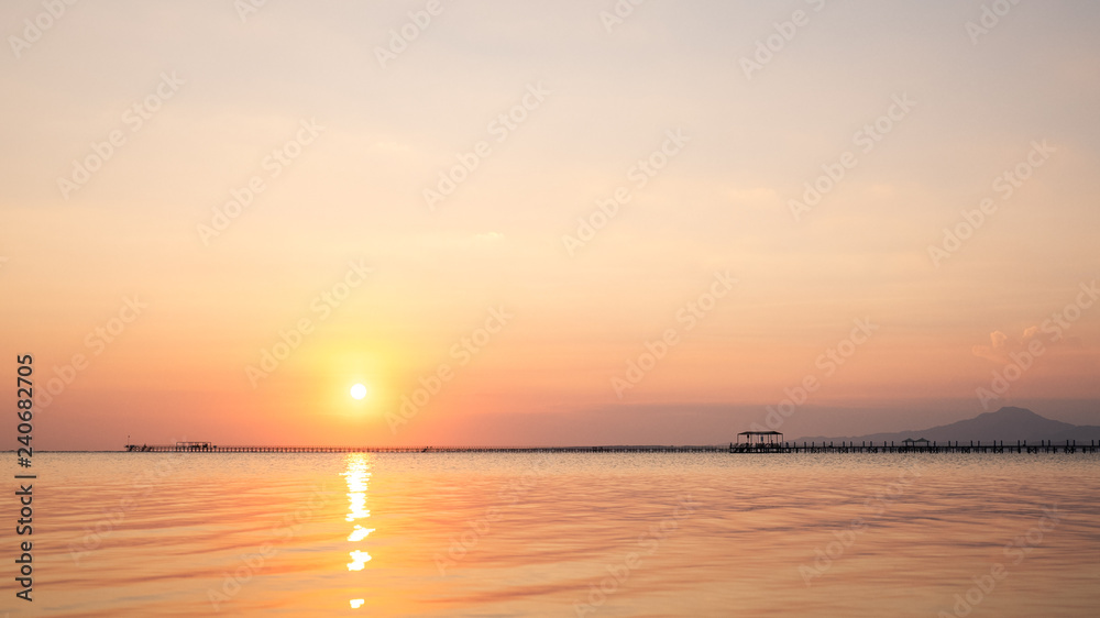 red sea dawn pier