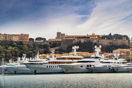 view of port Hercule in Monaco 