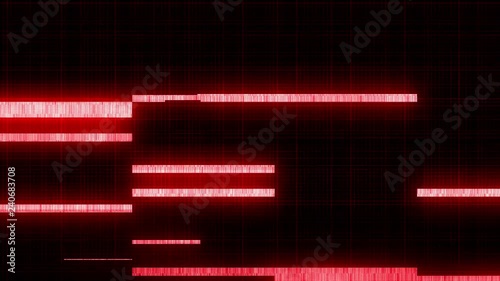 Horizontal Glitch Animation [4K Loop] (Red)